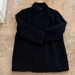 J Crew Funnel Neck Black Coat size 20